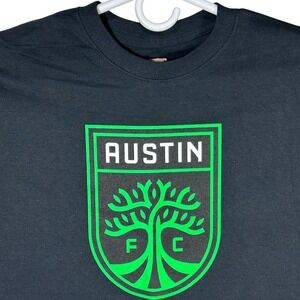 Austin FC MLS Soccer T-Shirt‎ Black Medium Adult Mens Short Sleeve Tee